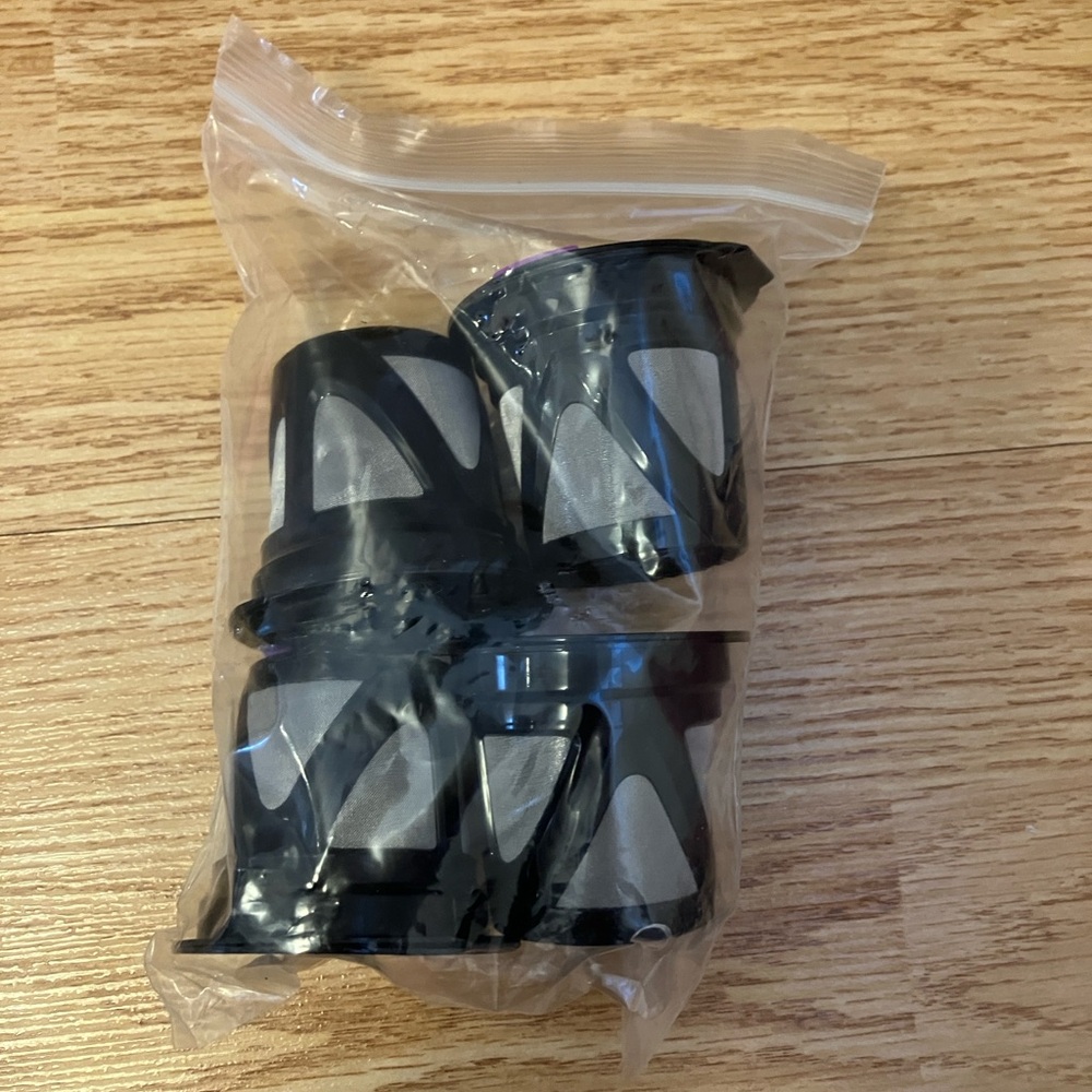 SOLD Brand New Set of 4 Black and Gray Coffee Keurig K cup Reusable Pod Filters